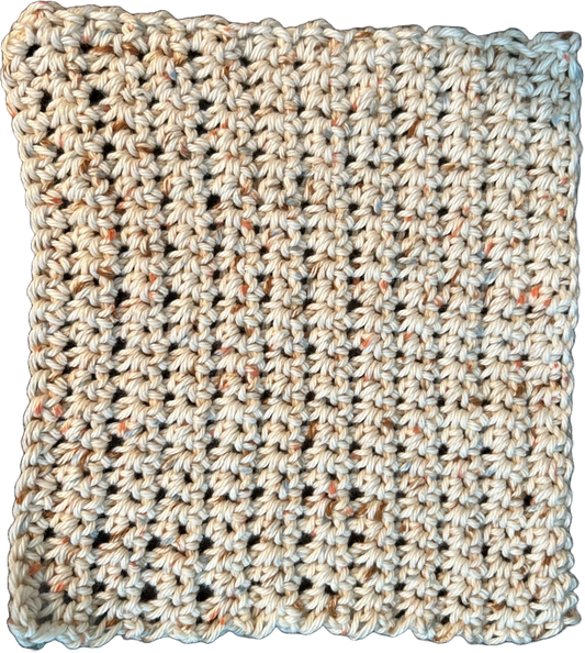 Crocheted Handmade Washcloth - 100% Cotton